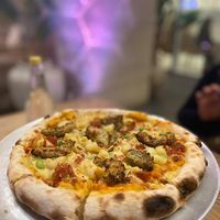 Vegan pizza at Brunch & Cake in Dubai