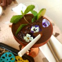 Banana & cocoa shake with vegan protein powder at Brunch & Cake in Dubai