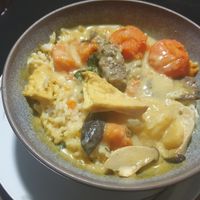 Mock beef curry at Saigon Xua Vegan Restaurant in Springvale