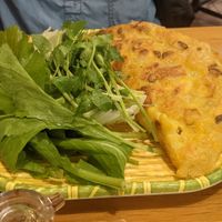 Traditional Vietnamese Pancake at Saigon Xua Vegan Restaurant in Springvale