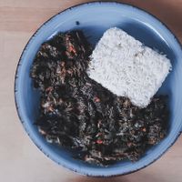 Gebratener Spinat at Blaues Zebra in Leipzig