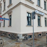 Located at a street corner at Blaues Zebra in Leipzig