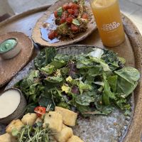 Tofu and watermelon tartar   at Honest Greens - Born in Barcelona