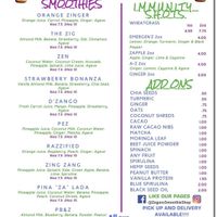 drink menu (as of october 2021) at Zeganz in Charleston