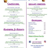 food menu w/ an assortment of other beverages (as of october 2021) at Zeganz in Charleston