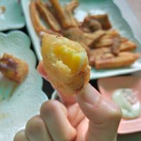 Fried vegan corn custard at Bibo 這一煎 - Zhè Yī Jiān in Taitung