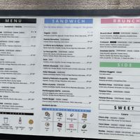 Menu  at Savta in Barcelona