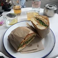 Vegan steak and cheese   at Savta in Barcelona