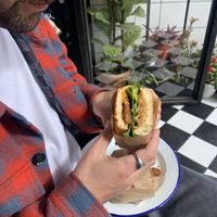 Vegan fried chicken   at Savta in Barcelona