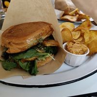 Pesto tofu Sandwich at Savta in Barcelona