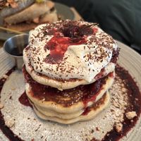 Black forest pancakes (pancake day special)  at Green Routes Cafe in Oxford