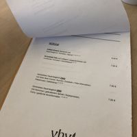 Menu   at VHY! in Stuttgart