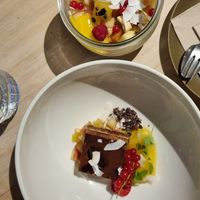 Panna cotta mit Obst und rohes Tiramisu at VHY! in Stuttgart