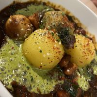 Knödel with mushroom sauce and cranberries   at VHY! in Stuttgart