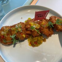 Gardein crab cake at Green Common 绿客门 in Central Singapore