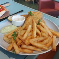 Fish and chips at Green Common 绿客门 in Central Singapore