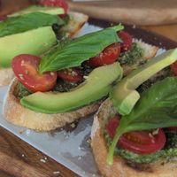 Bruschette (with avocado) at FARO Beachside Eatery in Flagler Beach