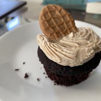 Chocolate peanut butter cupcake at Level V Bakery in Vancouver