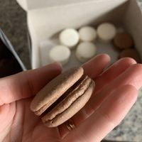 Chocolate macaron  at Level V Bakery in Vancouver