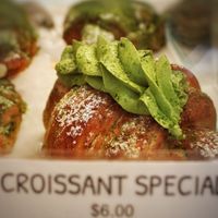 Croissant Special (matcha cream) at Level V Bakery in Vancouver