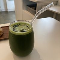 matcha lemonadee  at Level V Bakery in Vancouver