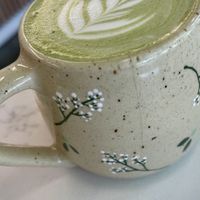 Genmaicha macadamia latte   at Level V Bakery in Vancouver
