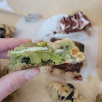 Pistachio lava cake at Level V Bakery in Vancouver