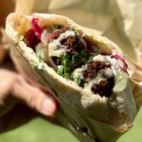 Falafel pita  at Sababa in San Francisco