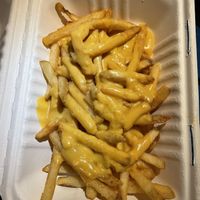 Vegan cheese fries with a bit of spice at Senor Sisig in Oakland