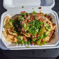Chorizo vegano nachos at Senor Sisig in Oakland