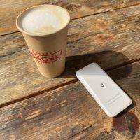 Cappuccino with oat milk  at Budapest Bagel - Kálvin in Budapest