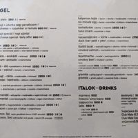The menu of Budapest Bagel - Kàlvin. at Budapest Bagel - Kálvin in Budapest