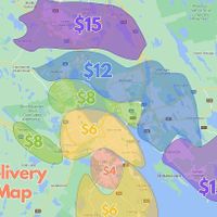 Delivery Map at Valerie Recipes in Halifax