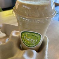 Banana nut smoothie, with almond milk & vegan protein powder   at Energy Fuel in Garden City