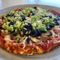Vegetarian with Violife cheese at Padington's Pizza in Salem