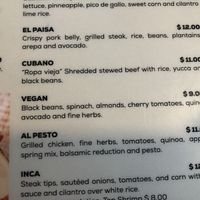 The vegan bowl on the menu at De Leon Latin Cocina in St Augustine