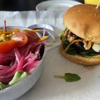 Portobello Burger #Veganuary at De Leon Latin Cocina in St Augustine