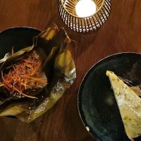 Banana cake and steamed banana with sticky rice at Sen Vegan Cuisine - Moorenstraße in Dusseldorf