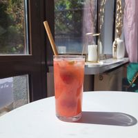 Mocktail rozany at Strava in Krakow