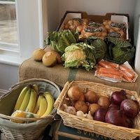 Fresh fruit and veg available to buy  at Ermine's Cafe and Stores in Ware