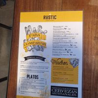 Carta1 at Rustic Urban Food in Esplugues De Llobregat
