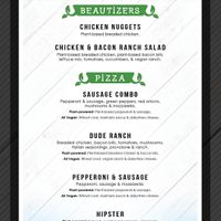 Full-on vegan options! at Beau Jo's in Idaho Springs