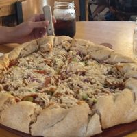 Vegan supreme pizza at Beau Jo's in Idaho Springs
