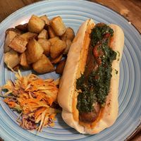 Chimi churi dog   at Veggie Beans and Shakes in Bogota