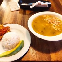 Ajiaco at Veggie Beans and Shakes in Bogota