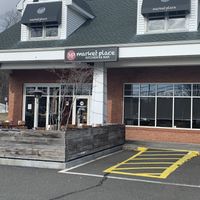 Outside of the restaurant at Market Place in Danbury