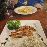 Plant based balsamic rosemary chicken at Borgo Italia in Senoia