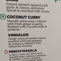 Menu at Tarka Indian Kitchen in San Antonio