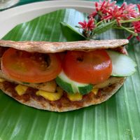 Vegetarian roti for breakfast. at Hawa's Artisan Kitchen in Lahad Datu