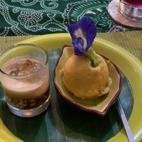 Handmade mango icecream for dessert. at Hawa's Artisan Kitchen in Lahad Datu